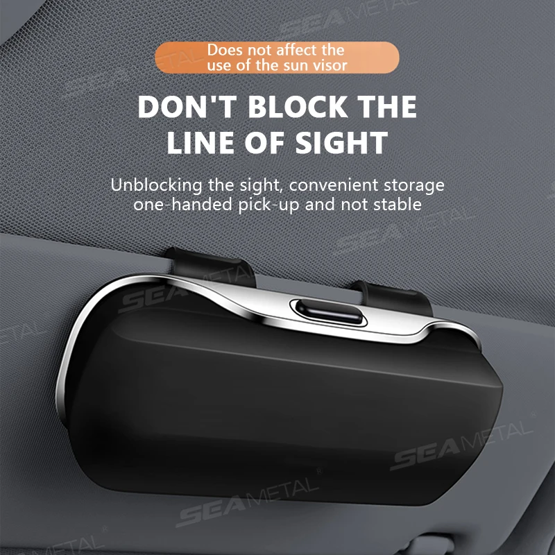 Car Glasses Case Hard Box Auto Eyeglasses Holder Black Grey Brown