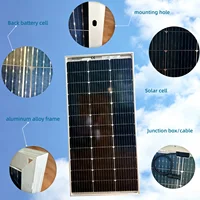 Panneau solaire monocristallin double face 120W/240W, absorption de la lumière double face, fournissant plus de puissance pour les camping-cars, les yachts, les maisons et les jardins 7