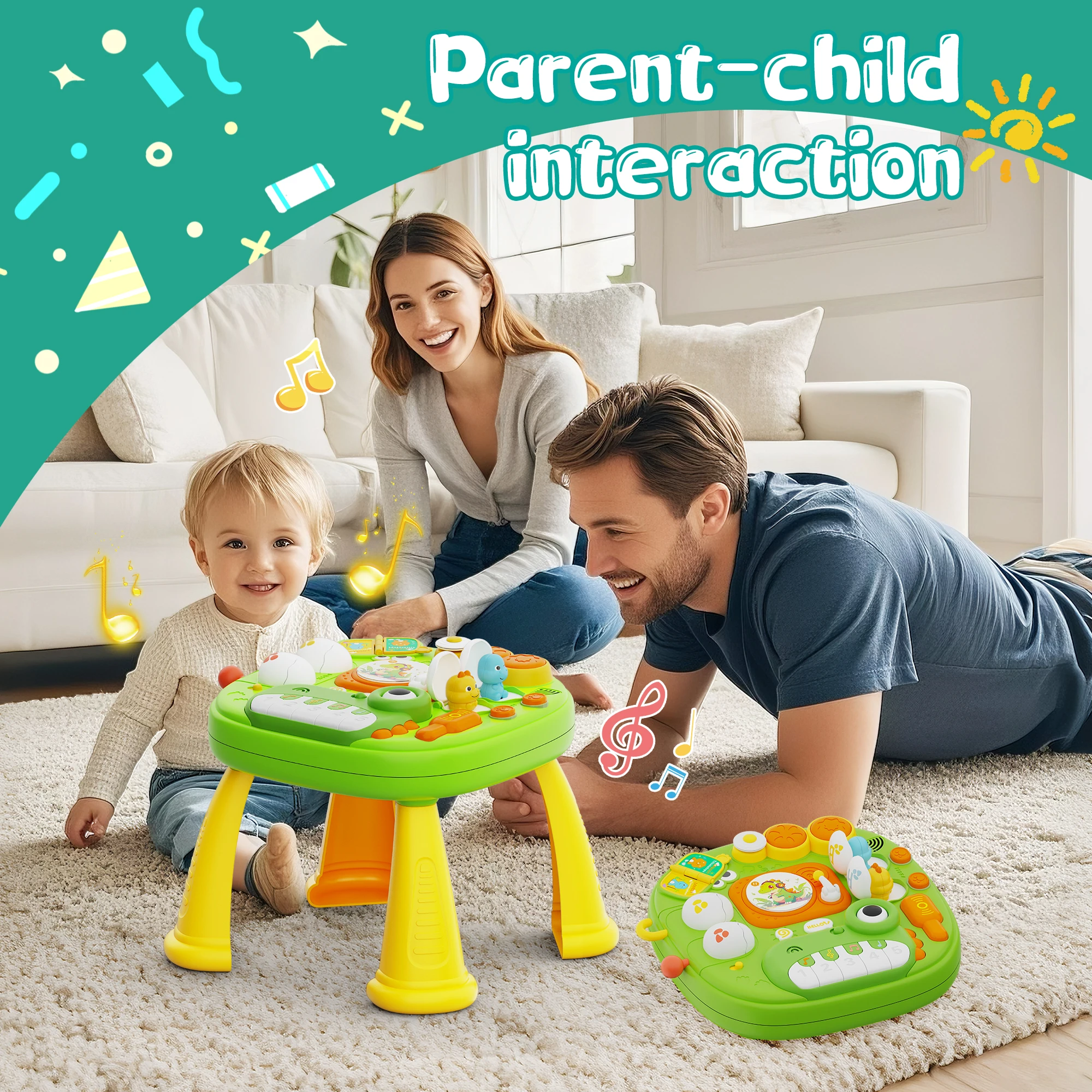 Interactive Musical Activity Table | Toddler Piano & Lights Toy - View 4