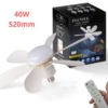 Ceiling Fans with Lights 20.5in 40W Socket LED Ceiling Fan for Garage Bathroom Bedroom Kitchen 6