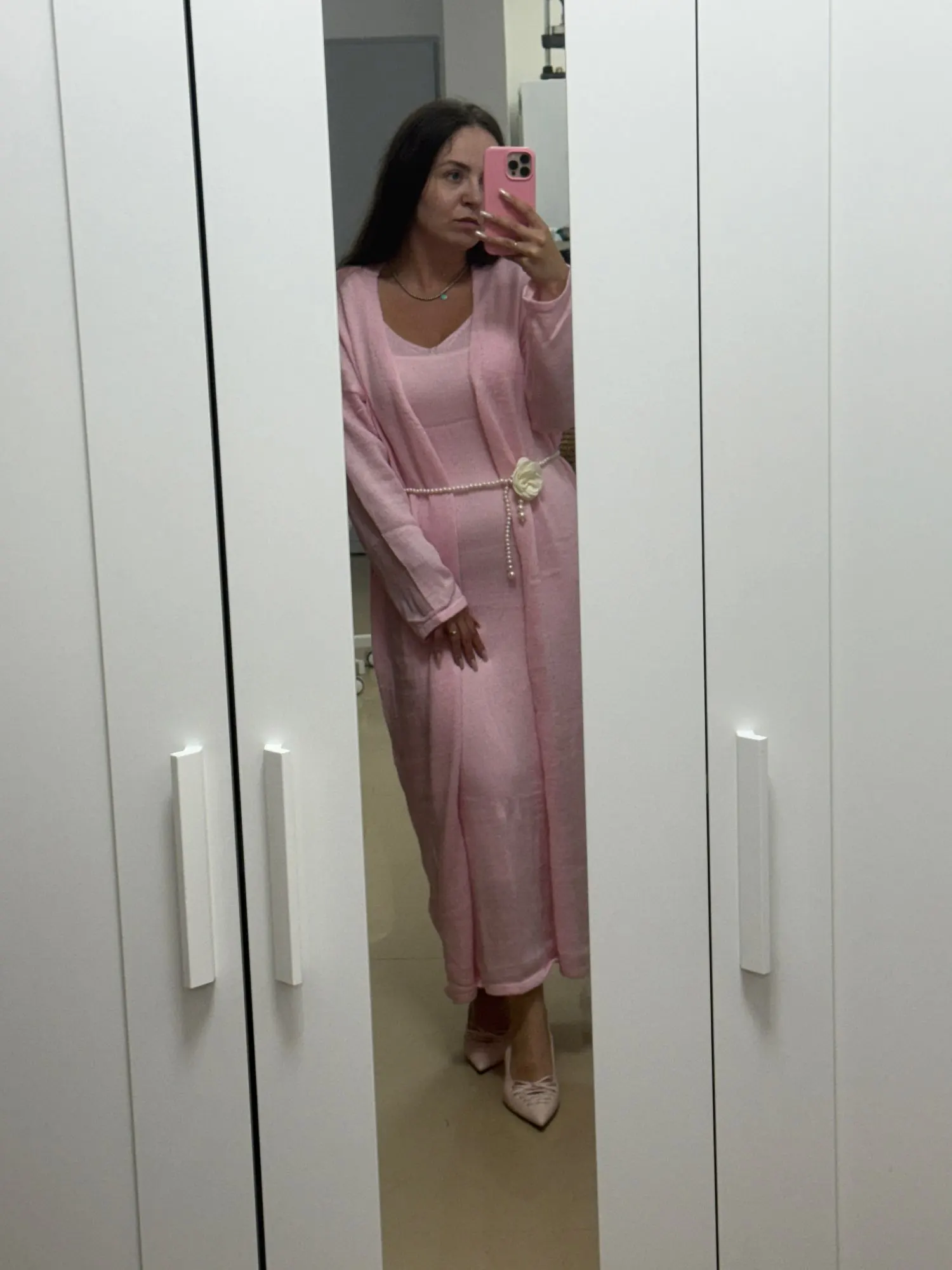 Elegant 3-Piece Women's Dress & Cardigan Set for Any Occasion photo review