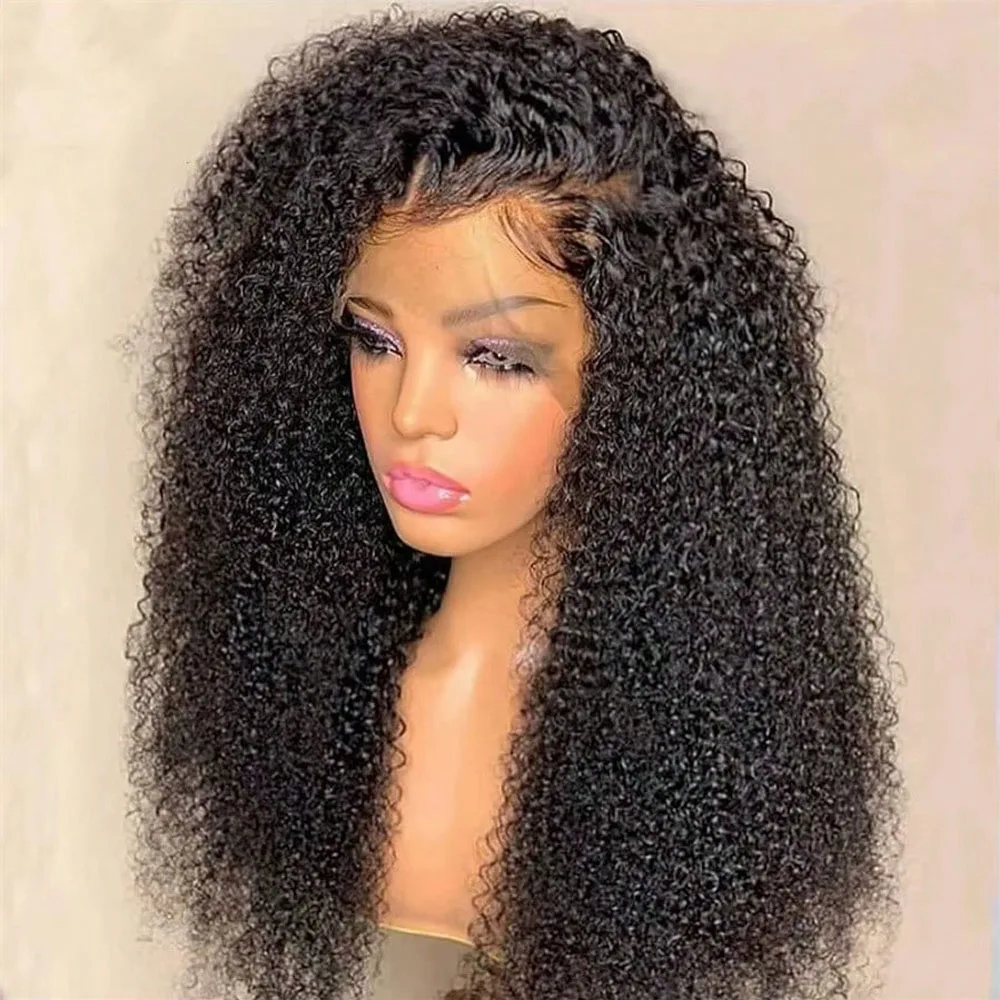 Perruque Lace Front Wig naturelle brésilienne vierge, cheveux bouclés, 13×4, densité 250, pre-plucked, avec cheveux naturels, pour femmes