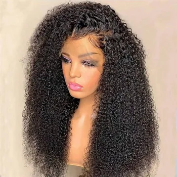 250 Density Lace Front Wig Human Hair 13x4 Jerry Curly Wigs for Women Pre Plucked with Natural Hair Brazilian Virgin 1