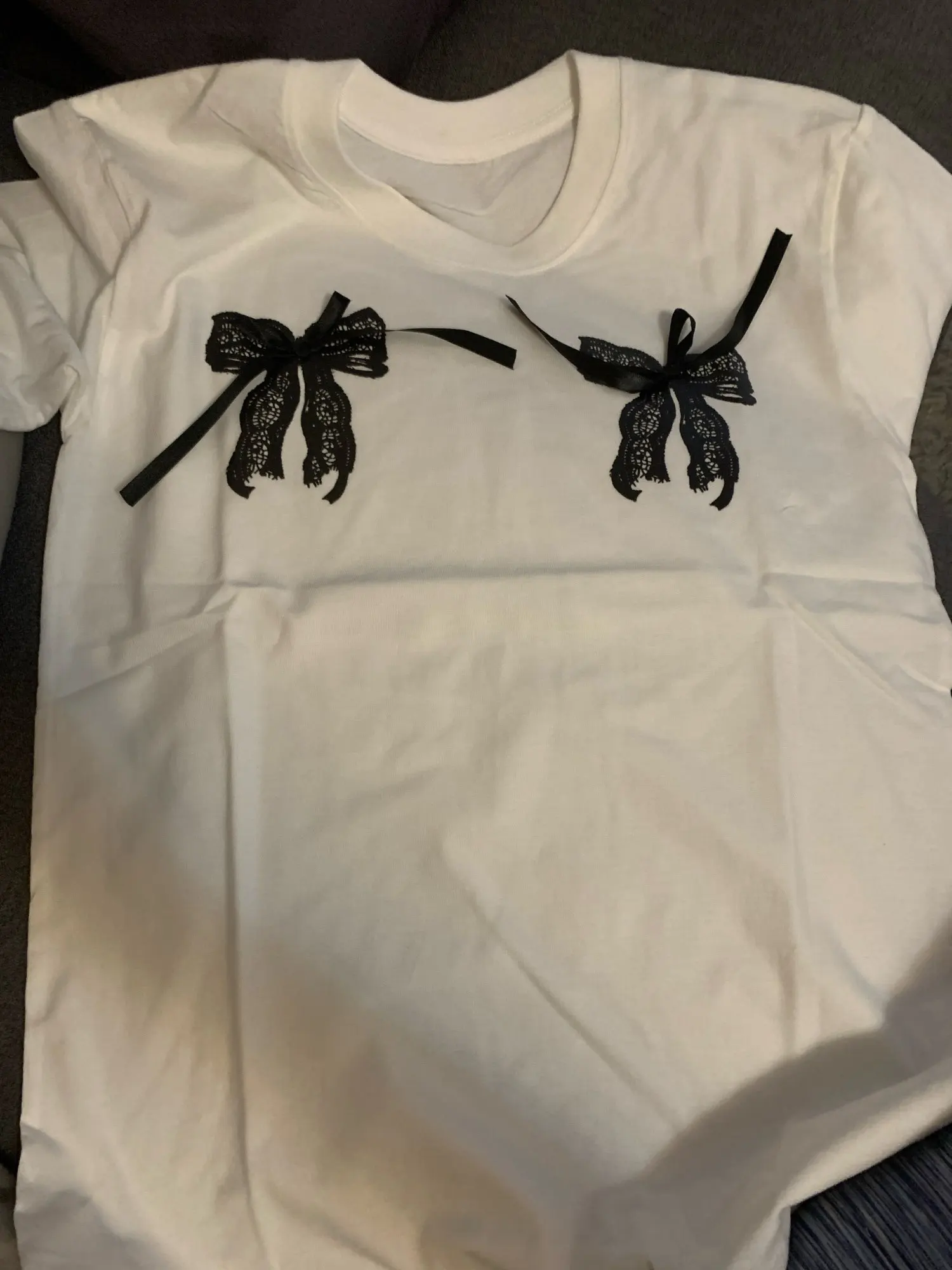 Coquette Black Bows T-Shirt, customer photo