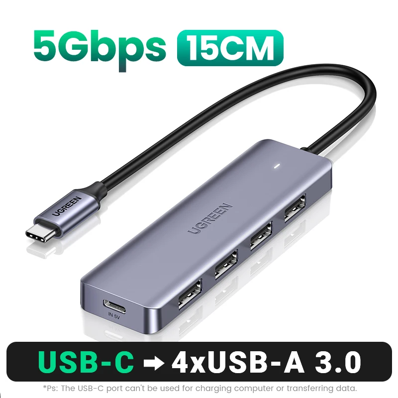 UGREEN 4-Port USB-C to USB 3.0 Hub Splitter Adapter