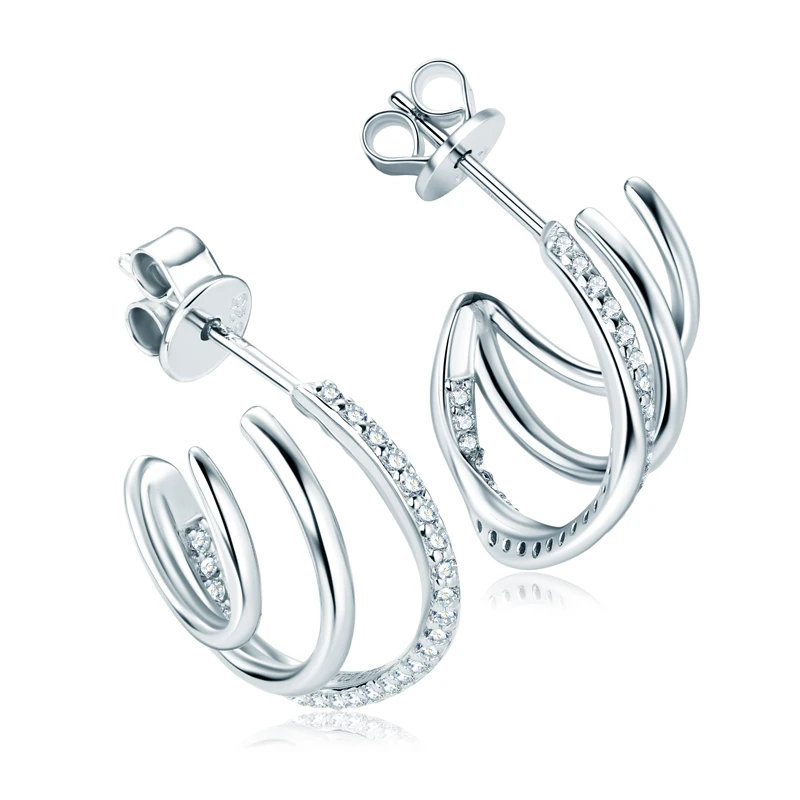 アクセサリー GYPPHY Enamel Moissanite Earring Moissanite Platineve Earrings 2.46ctw DEW - MFJ782A | JTV