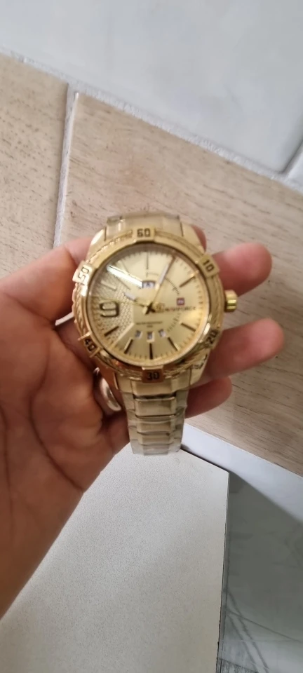 Relógio Masculino Luxo NAVIFORCE 9117S Quartzo à Prova D'água photo review