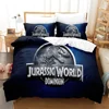 Red Jurassic Park Bedding Set Cartoon Home Textiles For Kids Bed Set Comforter Cover Bedroom Set Queen Dinosaur Duvet Cover 1