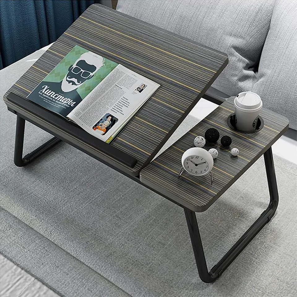 Adjustable Foldable Laptop Desk with Cup Holder