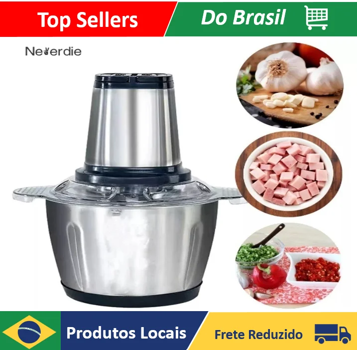 Moedor 2L Triturador 110v Processador Alimentos Elétrico - Neverdie Store