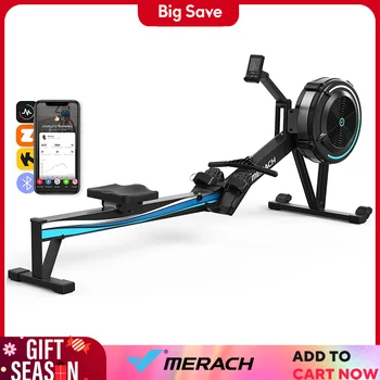 MERACH Rowing Machines for Home Adjustable Air Resistance Professional Rowing Machine Ergonomic Comfort Seat Performance Monitor 1