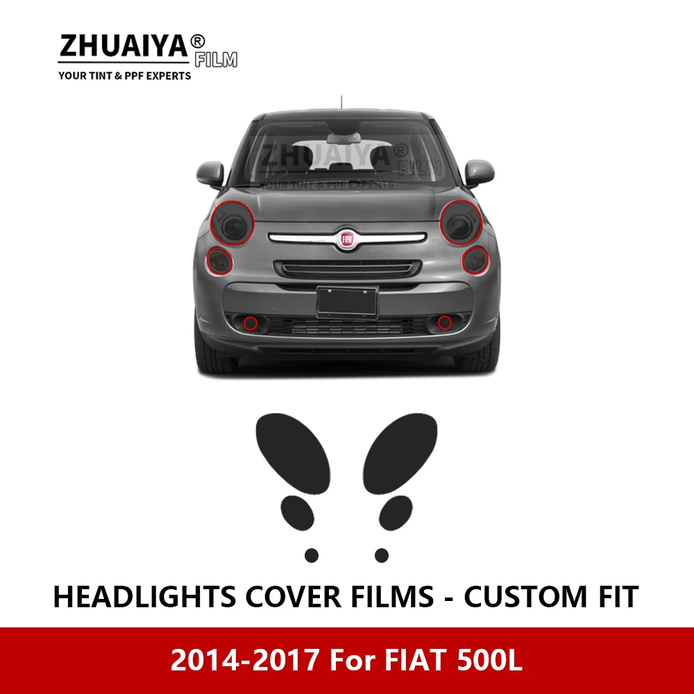 

For FIAT 500L 2014-2017 Car Exterior Headlight Anti-scratch PPF precut Protective film Repair film Car stickers Accessories