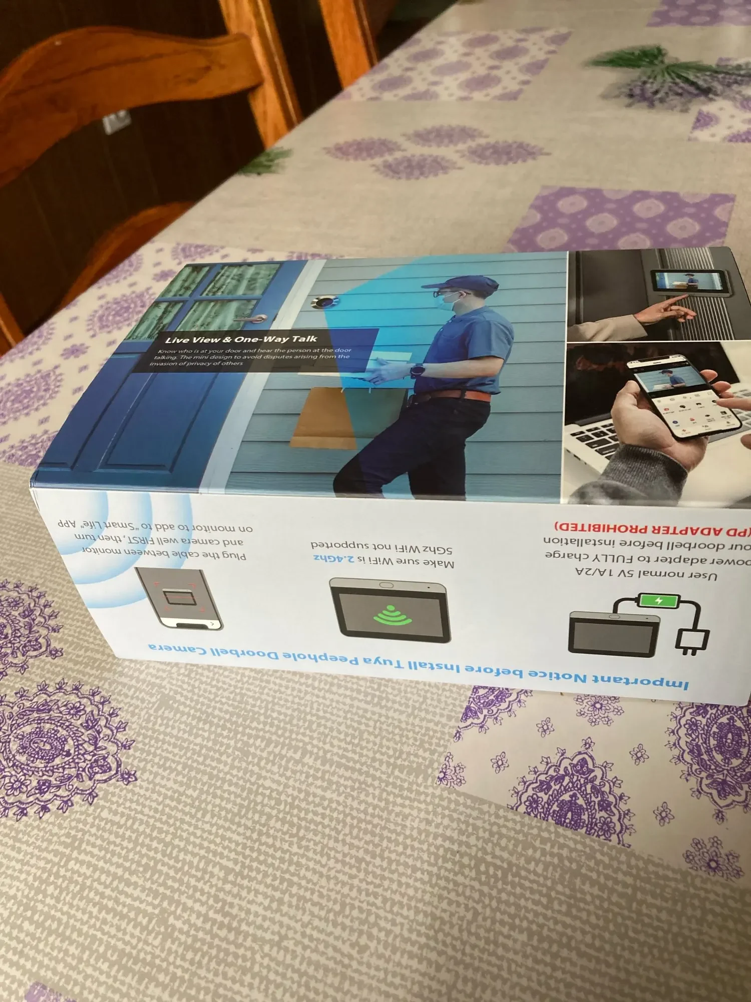 Tuya Smart 5MP 166° Wide View Angle Digital 5000mAh Wire-Free Peephole Doorbell Camera Video Intercom Home Security Door Eye photo review