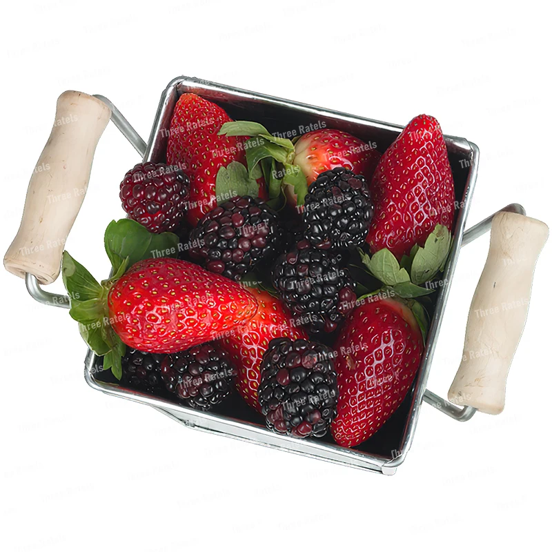 thumbnail image 1 of Pegatina decorativa para nevera de cocina con forma de fruta de dibujos animados de frambuesa linda Three Ratels CO22, 1 of 5