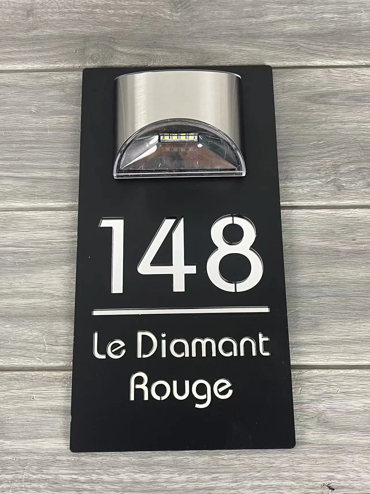 Description Picture 5 of itemPersonalized Solar House Sign Led Modern Door Number Plaque Laser Cutting Contemporary House Plate