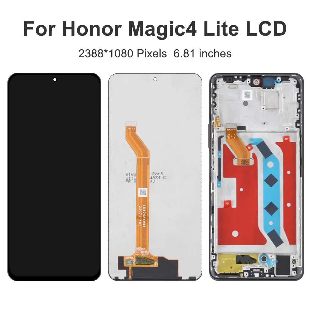 ANY-LX1 LCD 디스플레이 터치 스크린 디지타이저 어셈블리 교체, 화웨이 6.81 인치 Honor Magic4 Lite