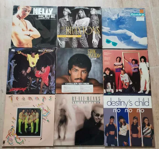 

33 RPM Stereo 12 inch 30cm Old Vinyl Records LP Disc Classic HI POP DJ Music Songs Used Random 2 Piece