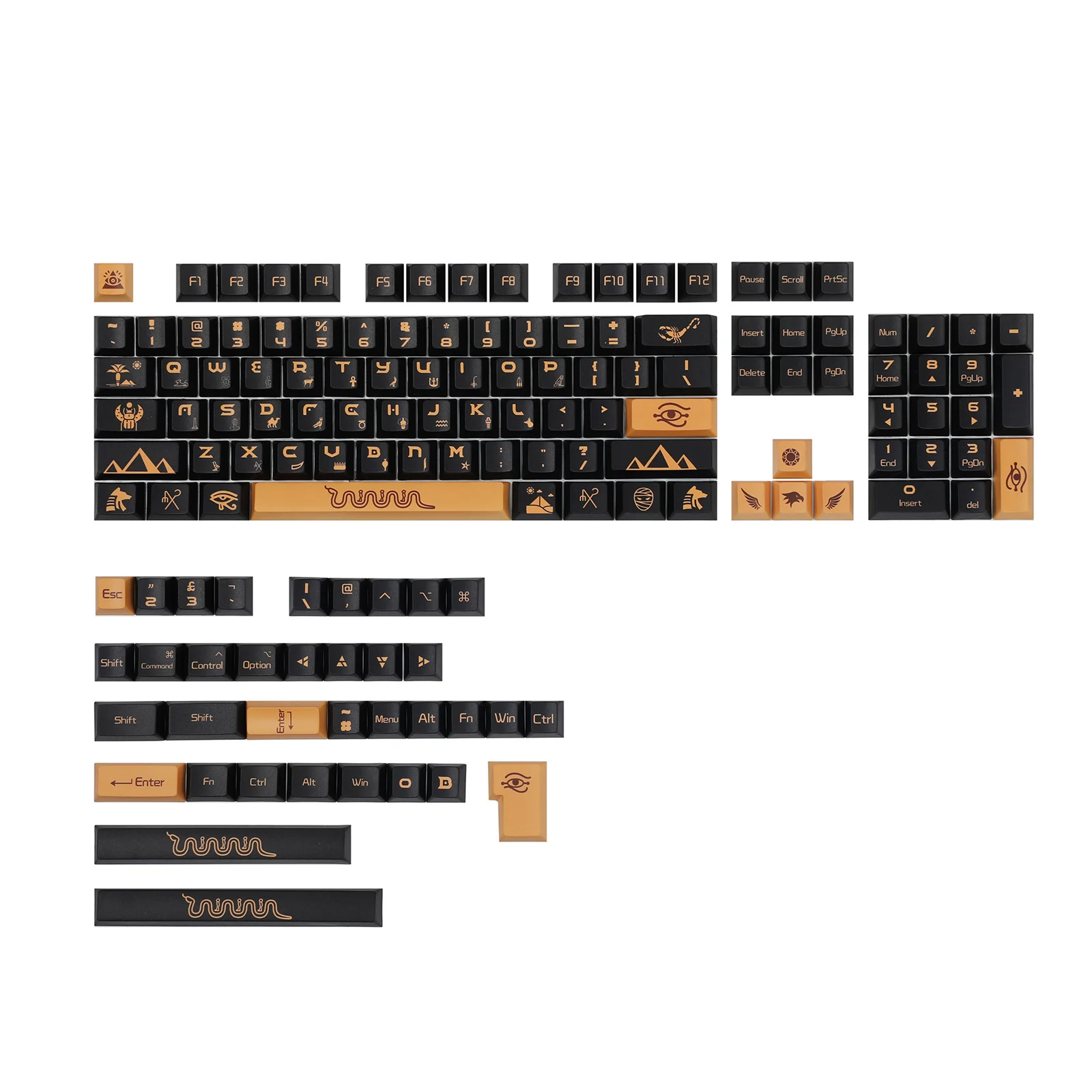 Epomaker-temple Keycaps Grupo Coleção Completa de Cherry-profile Dye Sublimation Pbt Keycaps para Ansi e Iso-uk Layouts - Imagem 4
