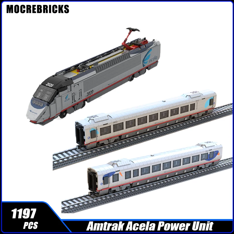 City Inter Passenger Track Treno Inclinabile Ad Alta Velocità Moc Building Blocks Power Train Stazione Ferroviaria Modello Puzzle Brick Toys