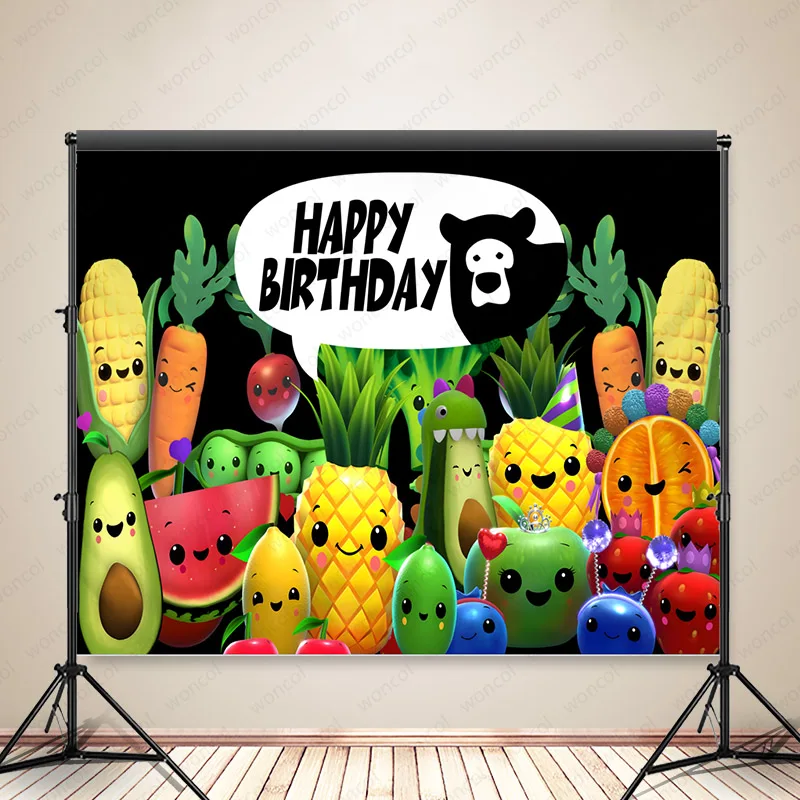 Woncol Hey Urso Sensorial Pano de Fundo Feliz Aniversário Fotografia Pano de Fundo Bolo Personalizado Esmagar Festa Banner Photo Studio Pano de Fundo