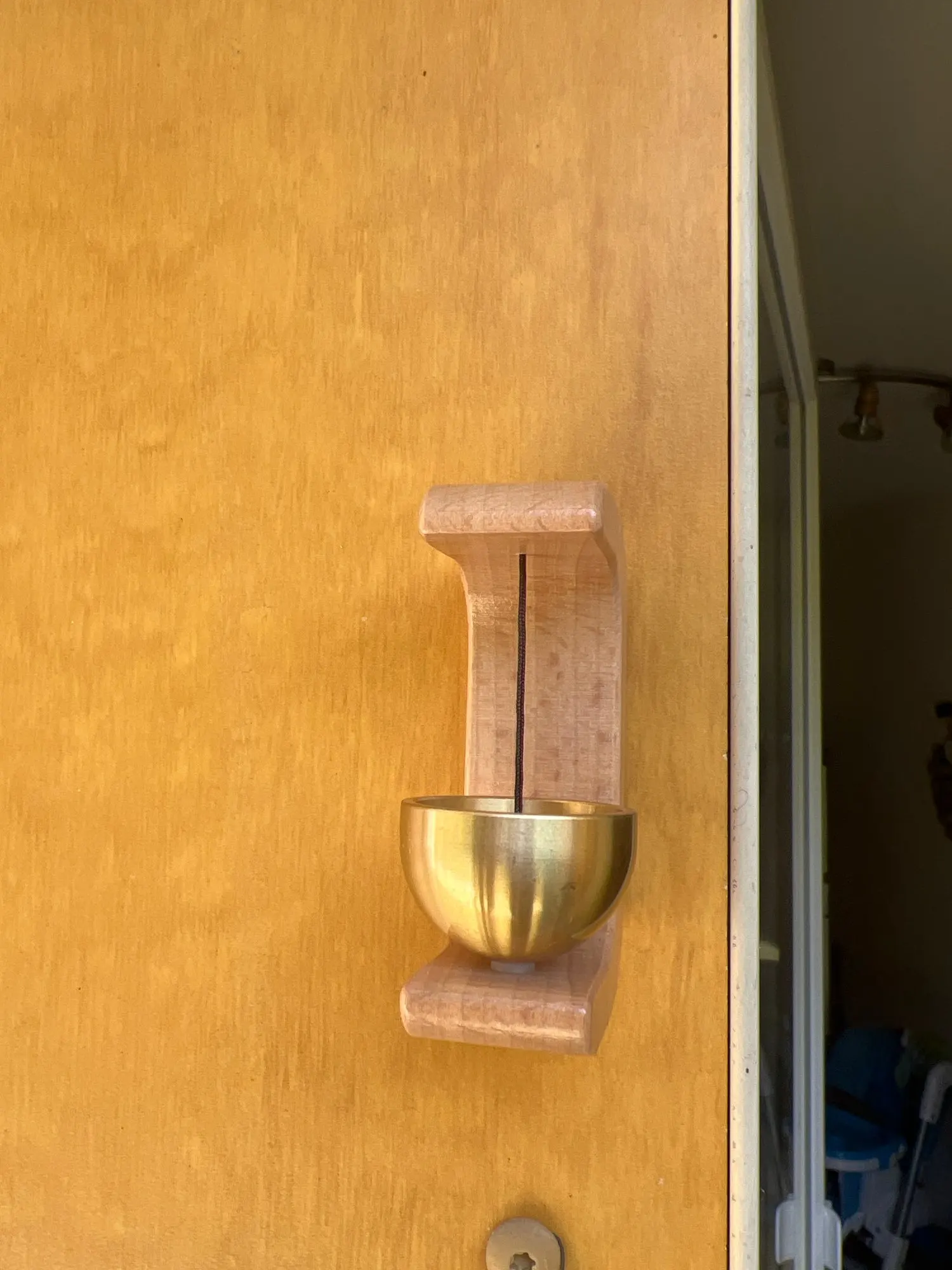 Magnetic Walnut Wood Doorbell with Wind Chimes photo review