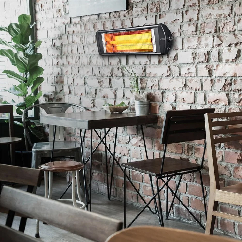 Electric Infrared Heater with Stand Indoor Outdoor Heater for Patio  Backyard Garage Decks Wall Heater Infrared Panel Heater