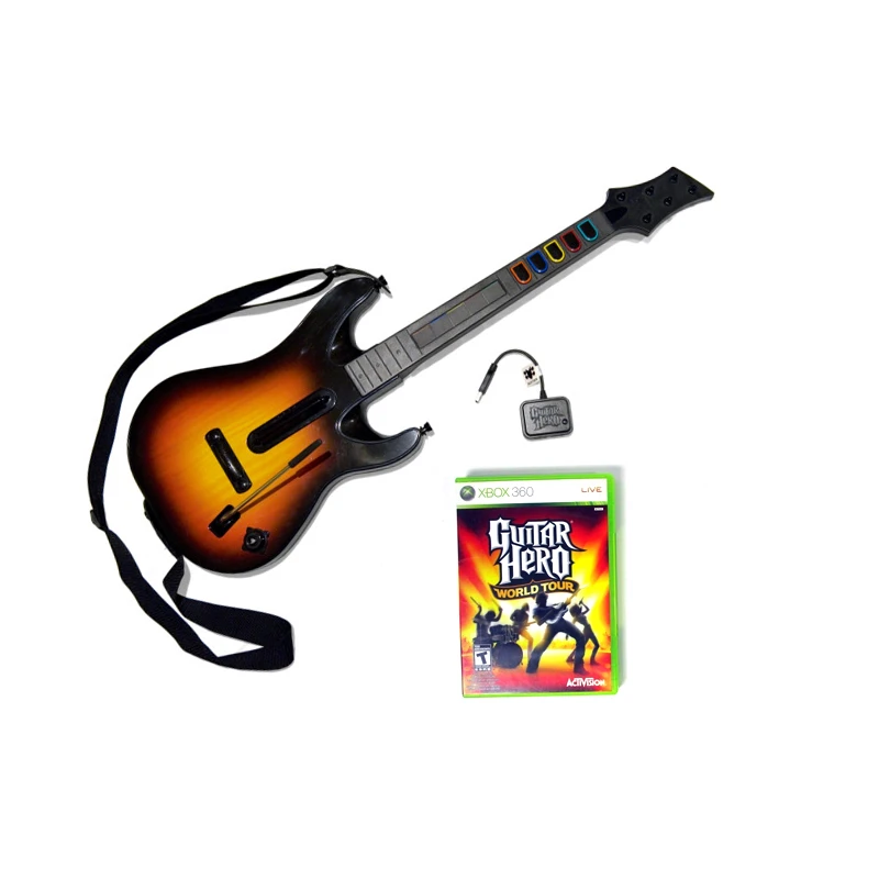 documental datos perdonar Guitar Hero World Tour. Set game + controller guitar (Xbox 360, b/y)  English language| | - AliExpress
