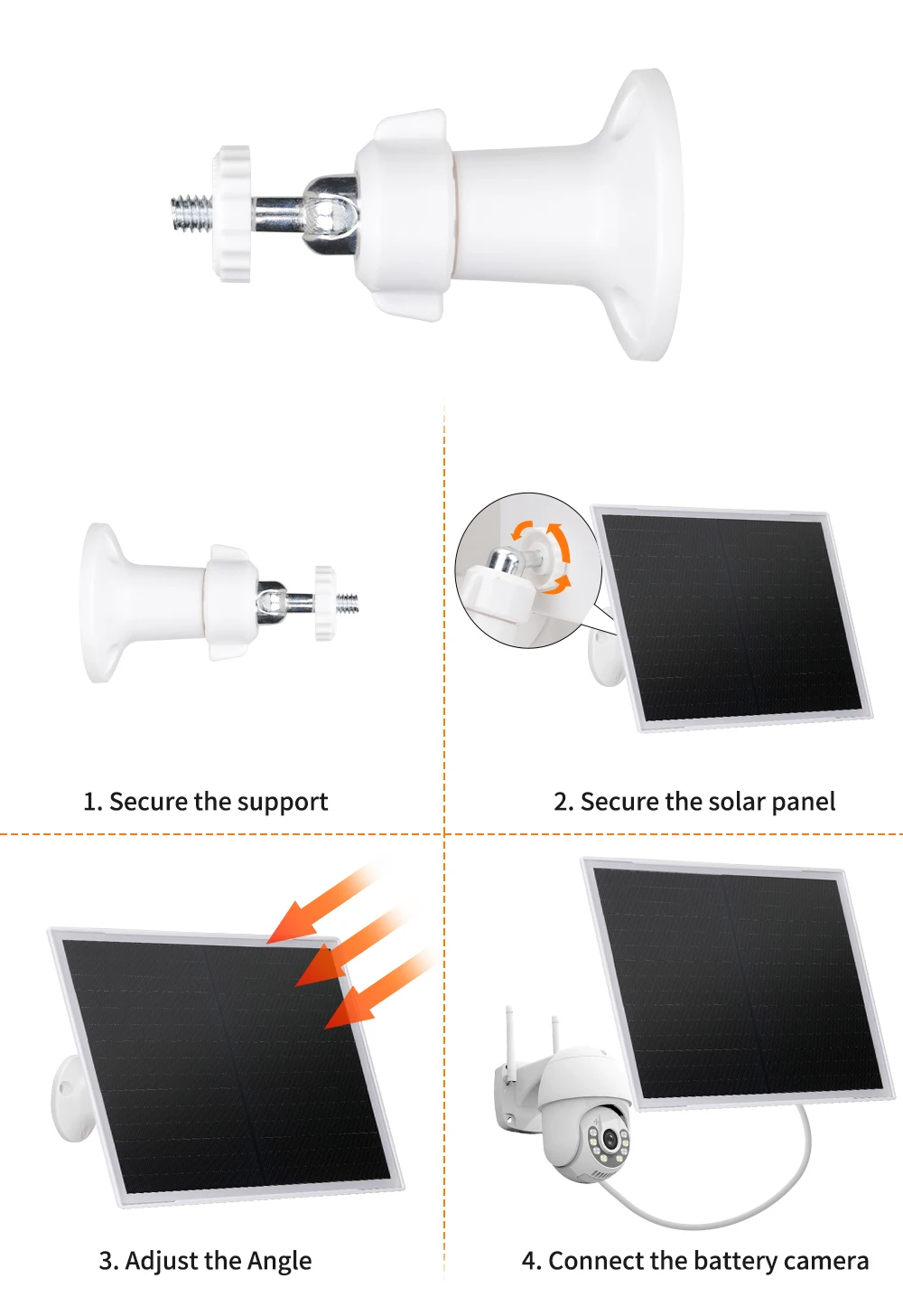 Solar Panel for Security Camera 6V 10W Solar Chargers Compatible with Outdoor So