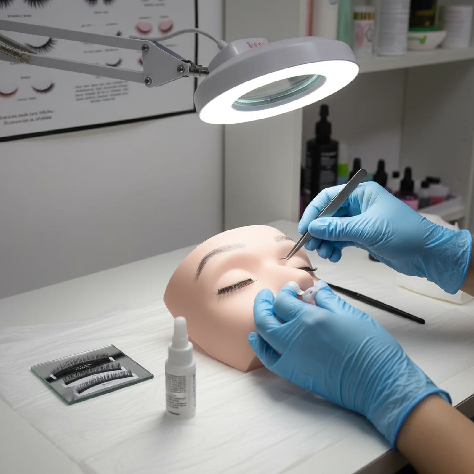 초보자용 속눈썹 연장 마네킹 헤드, 가짜 속눈썹 스타일리스트 마네킹 연습 도구..