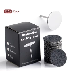 50-Piece Sandpaper Disc Set for Pedicure and Exfoliation (25mm Grit 120)