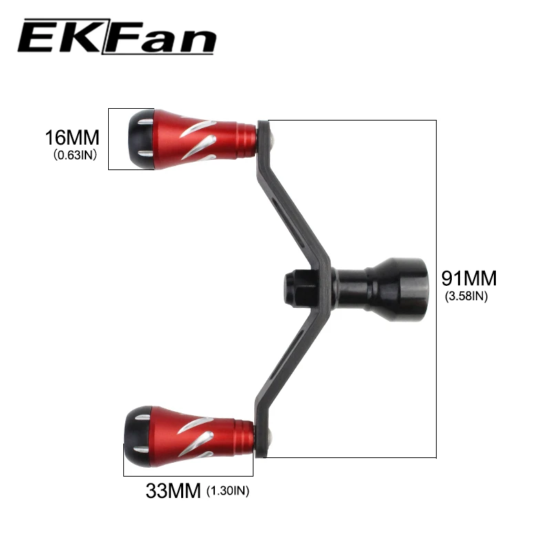 EKFan Fishing Reel Carbon Fiber Double Handles With Aluminum Alloy