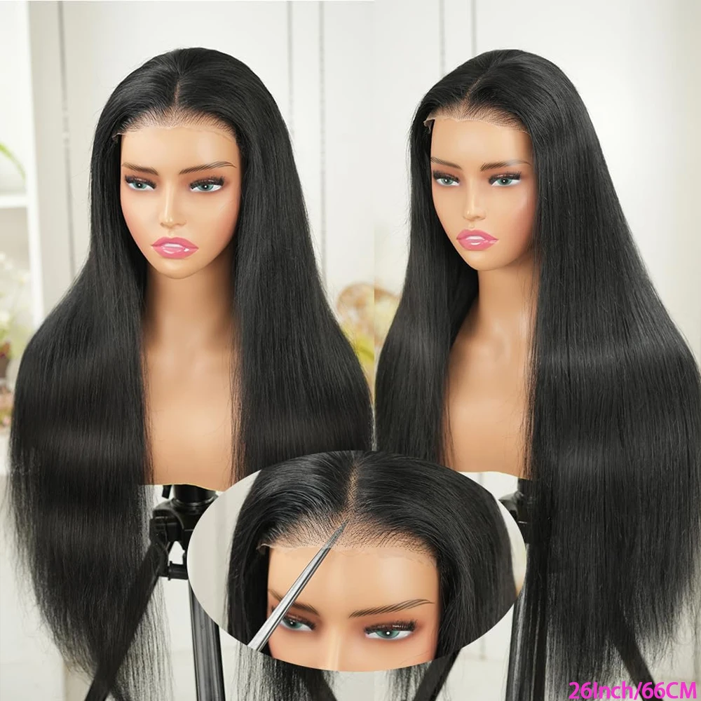 40 42 Inch Bone Straight Human Hair Wigs 13x4 13x6 HD Lace Frontal Wigs Glueless 5x5 Closure 3 Seconds To Wear For Beginners 2
