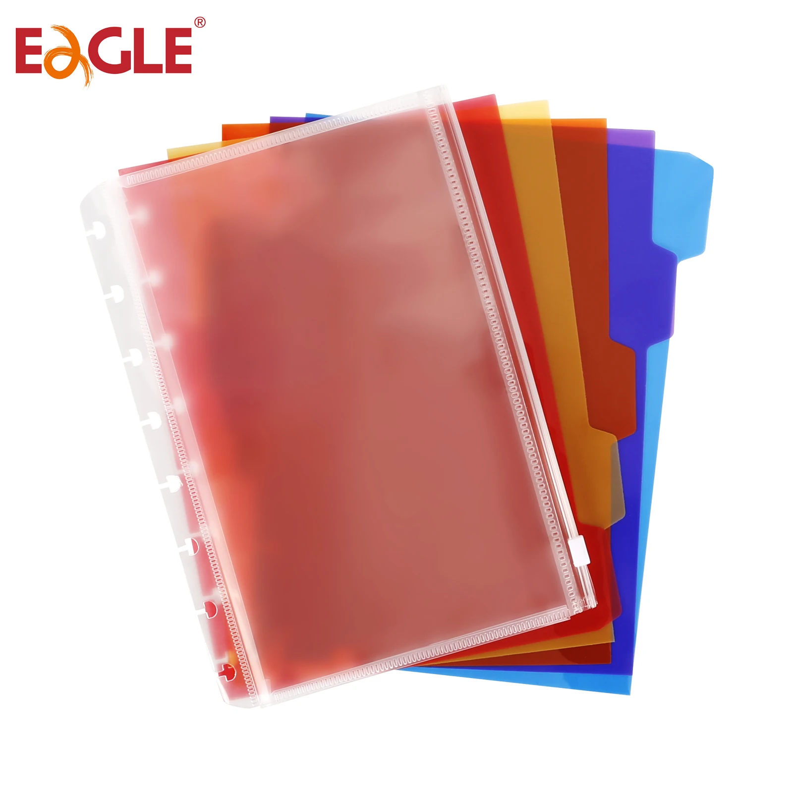 Eagle 5 Index Tags Separate Pages Multi-color binder index divider School Separator Folder Notebook Loose-leaf
