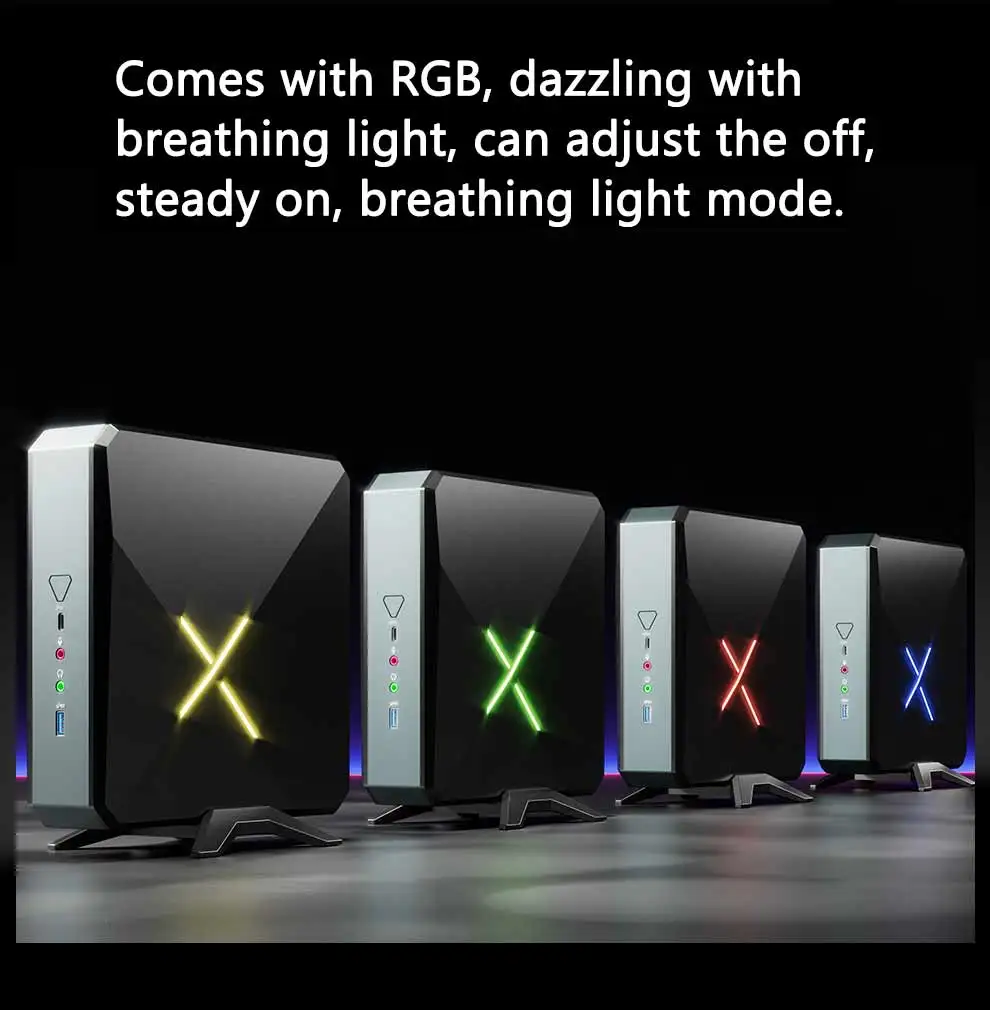 AMD Ryzen 9 Gaming Mini PC with 5900HX, DDR4, M.2 NVMe, SATA, Radeon Graphics, Windows 11 - Micro Gamer Desktop Computer for 4K HD, DP, and WiFi 6. Description Image.This Product Can Be Found With The Tag Names Barebone Mini PC, Computer Office, Mini tree amd micro pc gaming computer