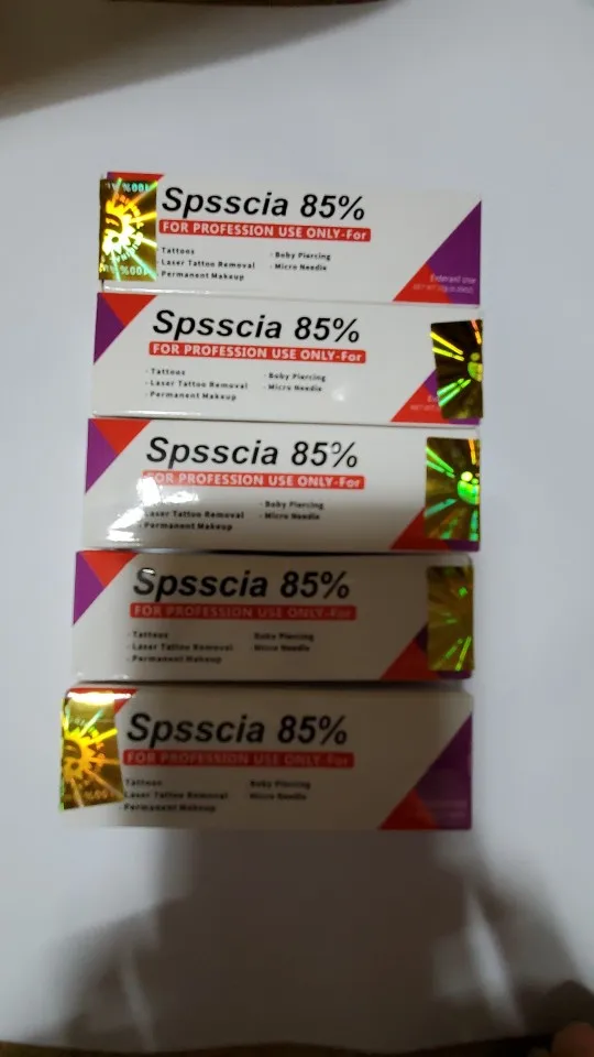 85% Spsscia Multipurpose Numbing Cream lidocaine 8% for Cosmetic tattooing/Permanent Makeup/Piercings/Waxing/Microblading/Laser photo review