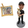Personalized Custom Bobblehead Figurines with Engraved Text for Valentine Gift Boy Friend Husband 3