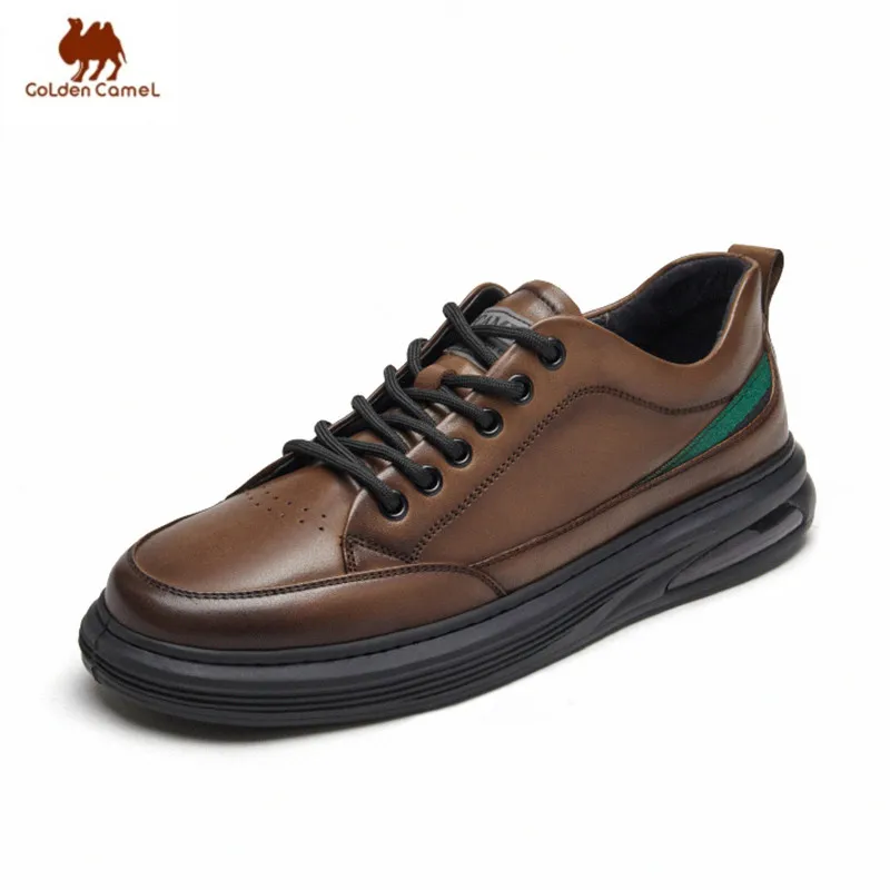 

GOLDEN CAMEL Luxury Men's Shoes Thick-soled Formal Leather Shoes Trendy Air Cushion Fashion Business Casual Shoes for Men New