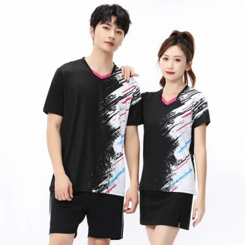 

Men/Women/Kids Badminton Table Tennis T-Shirt Clothes Training Exercise Breathable Quick-dry Fabric