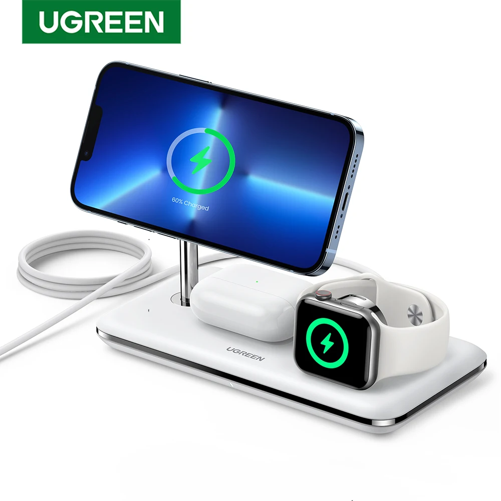 

UGREEN MFi for Magsafe 25W Wireless Charger Holder 15W 3-in-1 Fast Charging For iPhone 14 Pro Max For Apple Watch AirPods Pro