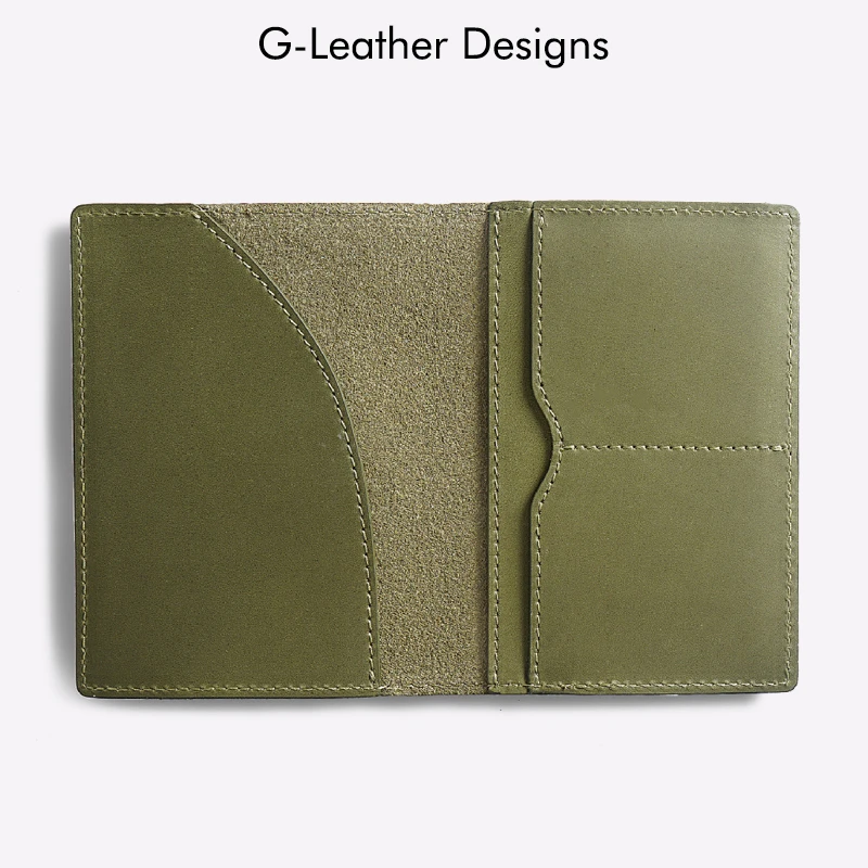 Genuine Leather Passport Holder Cover Oil Wax Leather Credit Card Case Travel Wallet Document Organizer