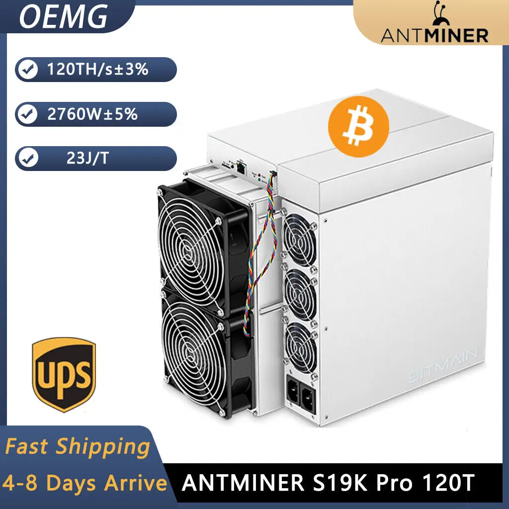 

CH BUY 7 GET 3 FREE BRAND NEW Antminer S19k pro 120Th 2760W Asic Miner Bitmain Crypto BTC Bitcoin Miner Mining