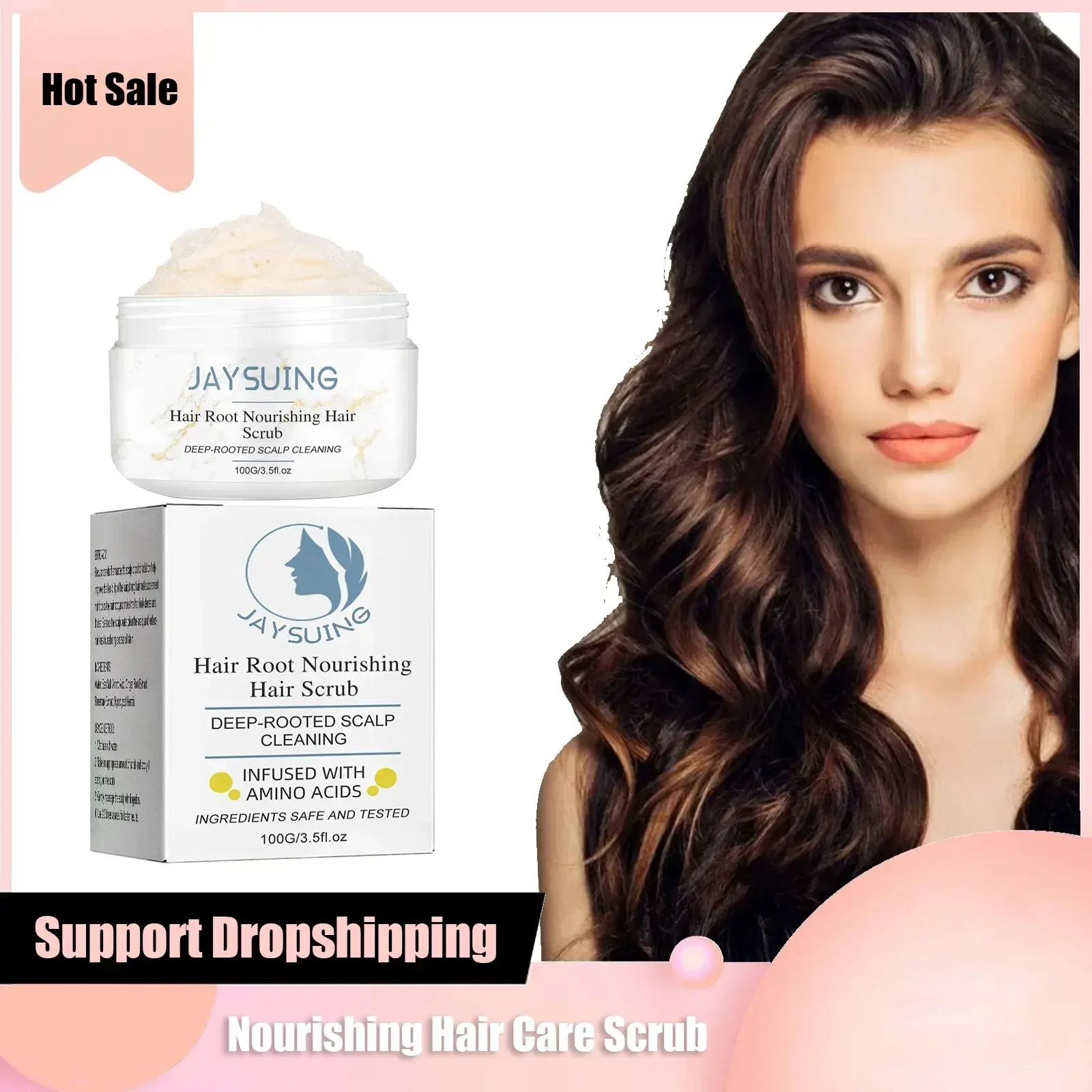 Anti Dandruff Hair Scrub Prevent Hair Loss Clean Scalp Nourish Roots Unclog Follicles Psoriasis Itching Repair Oil Control