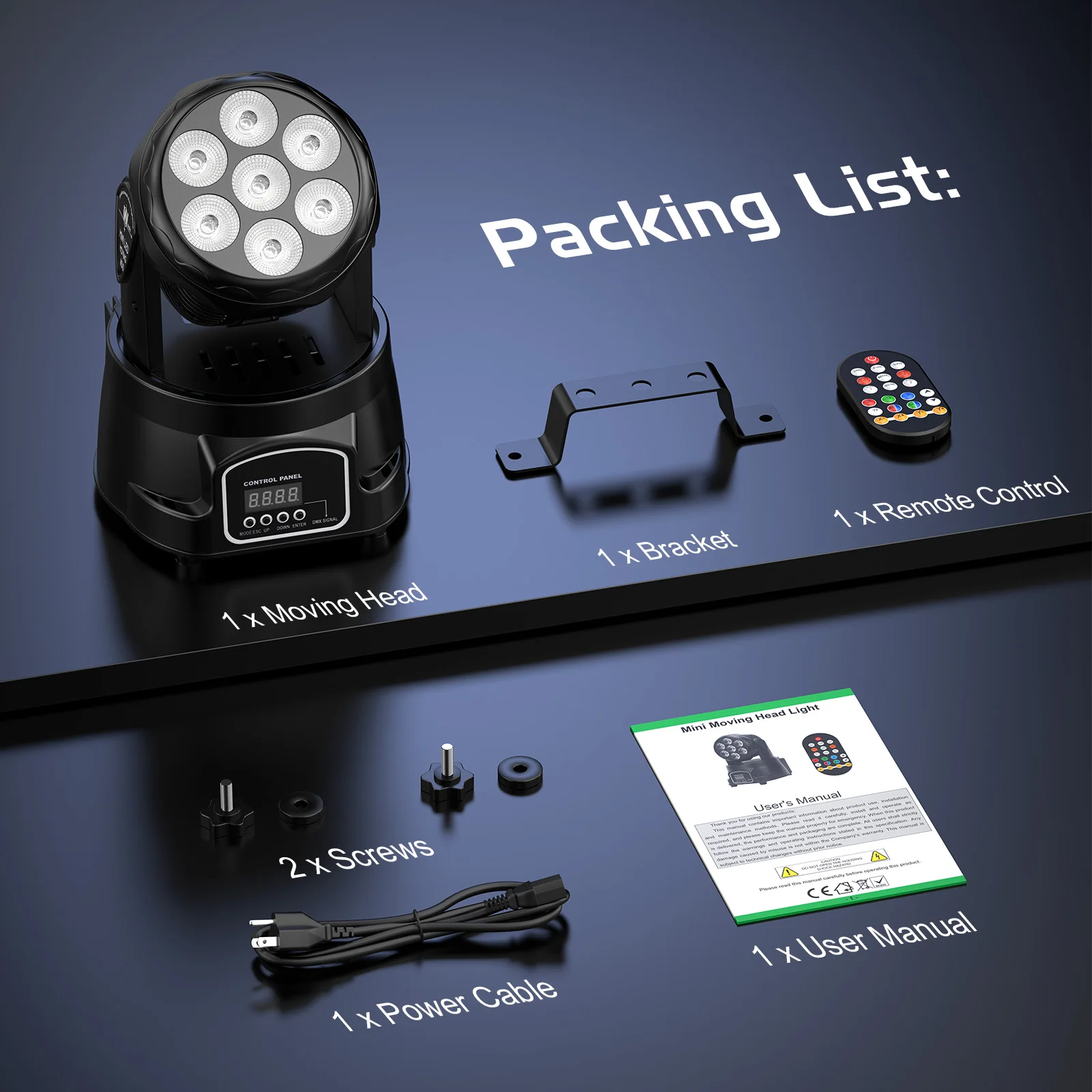 LeLeght 7x15W LED Moving Head Light 4 IN 1 RGBW DMX512