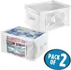2-pack fabric storage zipper bags, medium. 16x12x8 inches, ideal for organizing small items, offering compact and functional 4