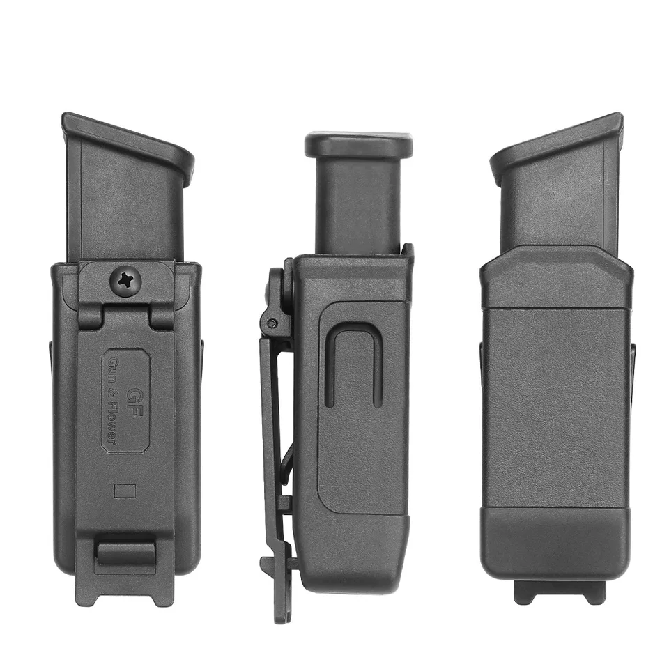 Pochette De Chargeur Universel OWB Kosibate - Cuir Marron Pour Pistolet 9mm/.45