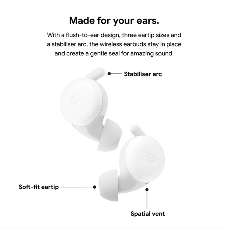 Google Pixel Buds A-Series Wireless Bluetooth Earphones Sweat and water resistant Earbuds Bluetooth 5.0 High-quality Sound 3