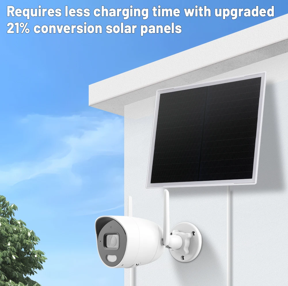 Solar Panel for Security Camera 6V 10W Solar Chargers Compatible with Outdoor So
