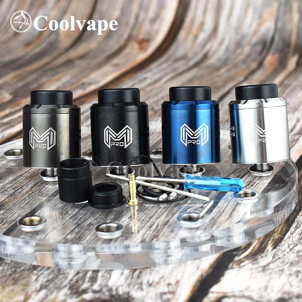 

Mesh Pro RDA tank 25mm Single Coil Dual Coil 810 Drip Tip with 510 Drip tip atomizer fit 510 vape mod vs Profile RDA
