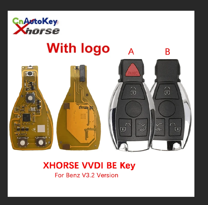 

CN002096 XHORSE VVDI BE Key Pro для V3.2 PCB 315 МГц/433 Мгц дистанционный ключ чип улучшенная версия смарт-ключ