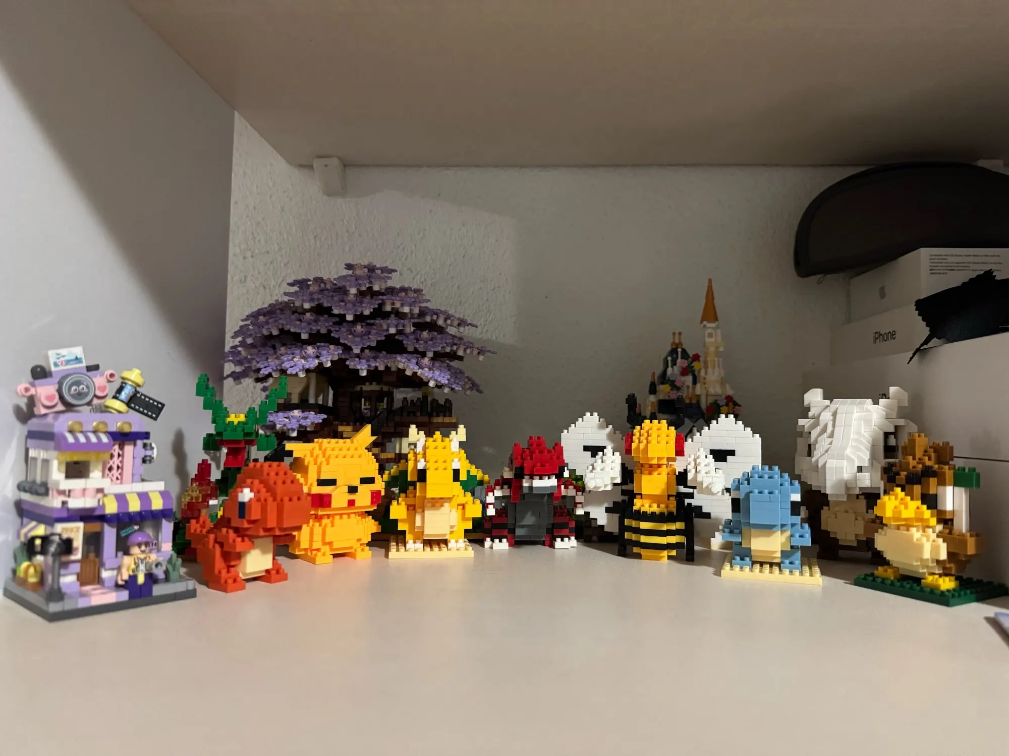 DIY Pokemon Blocks Small Cartoon Mini Building Block Pikachu Charizard Eevee Mewtwo Anime photo review